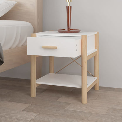 Nachtkastjes 2 St 42X38X45 Cm Bewerkt Hout Wit