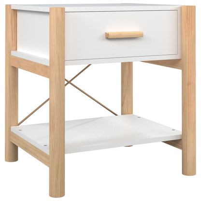 Nachtkastjes 2 St 42X38X45 Cm Bewerkt Hout Wit