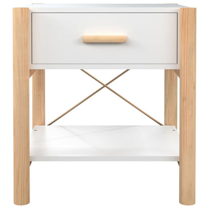 Nachtkastjes 2 St 42X38X45 Cm Bewerkt Hout Wit