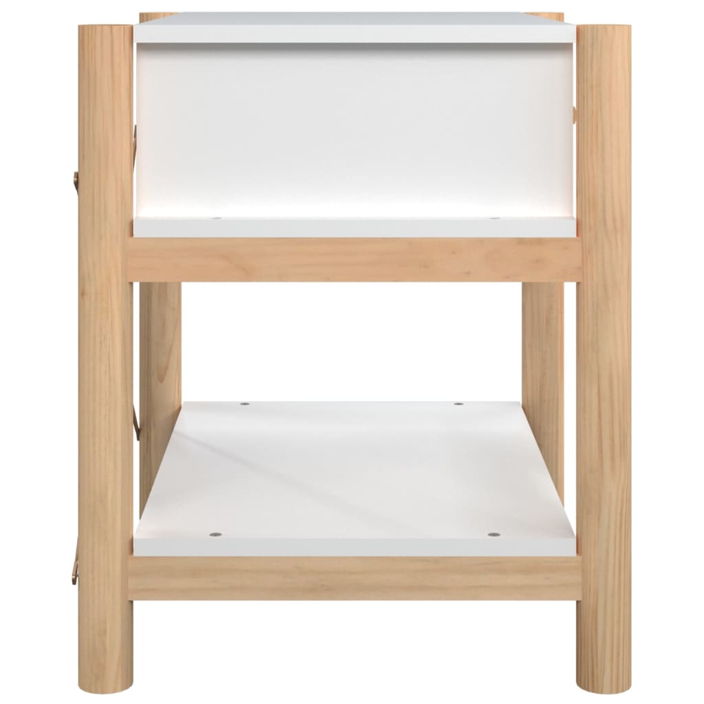 Nachtkastjes 2 St 42X38X45 Cm Bewerkt Hout Wit