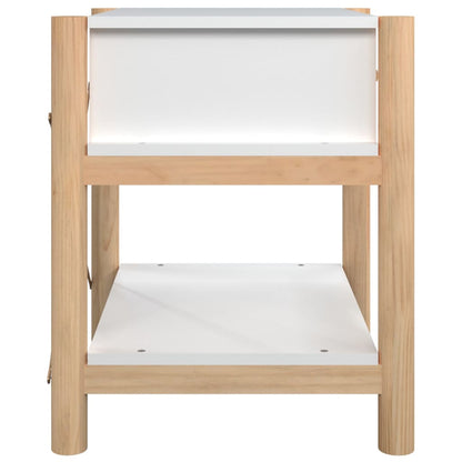 Nachtkastjes 2 St 42X38X45 Cm Bewerkt Hout Wit