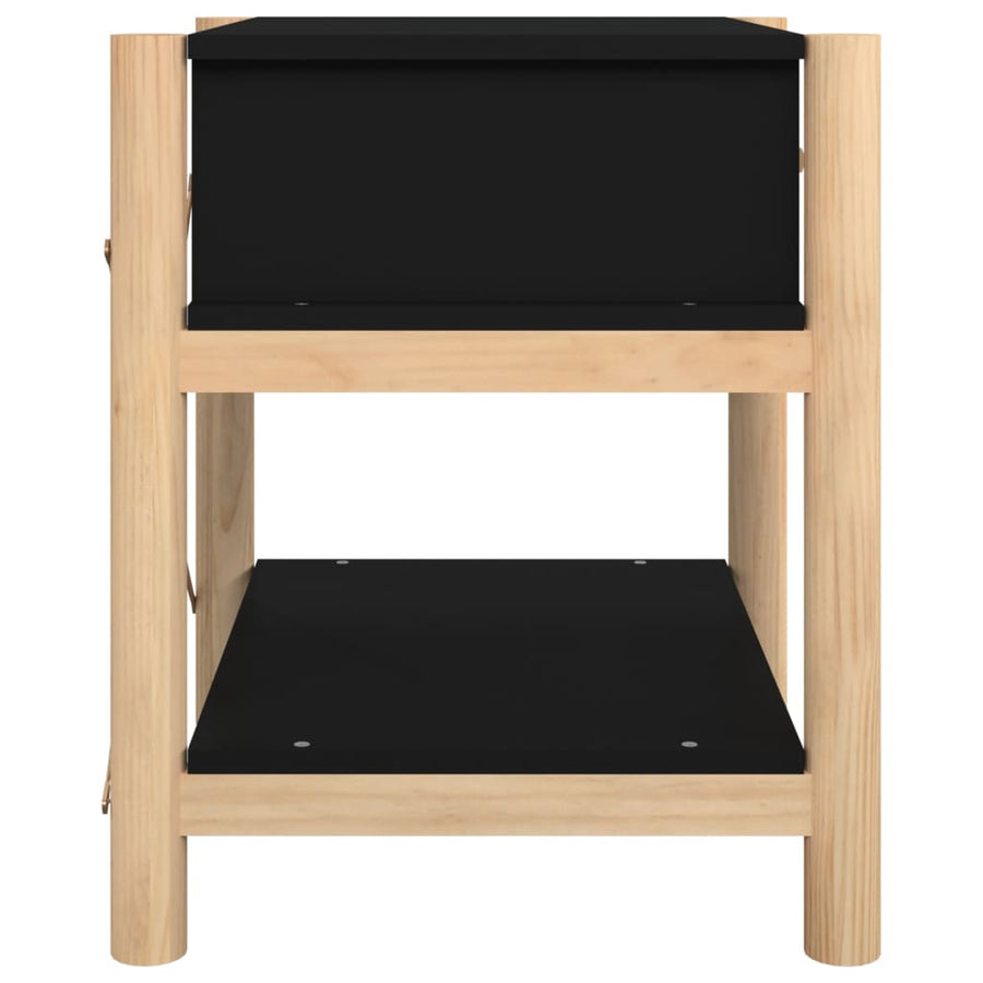 Nachtkastjes 2 St 42X38X45 Cm Bewerkt Hout Zwart