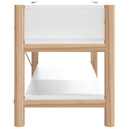 Tv-Meubel 82X38X45 Cm Bewerkt Hout Wit