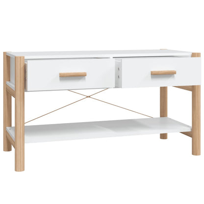 Tv-Meubel 82X38X45 Cm Bewerkt Hout Wit