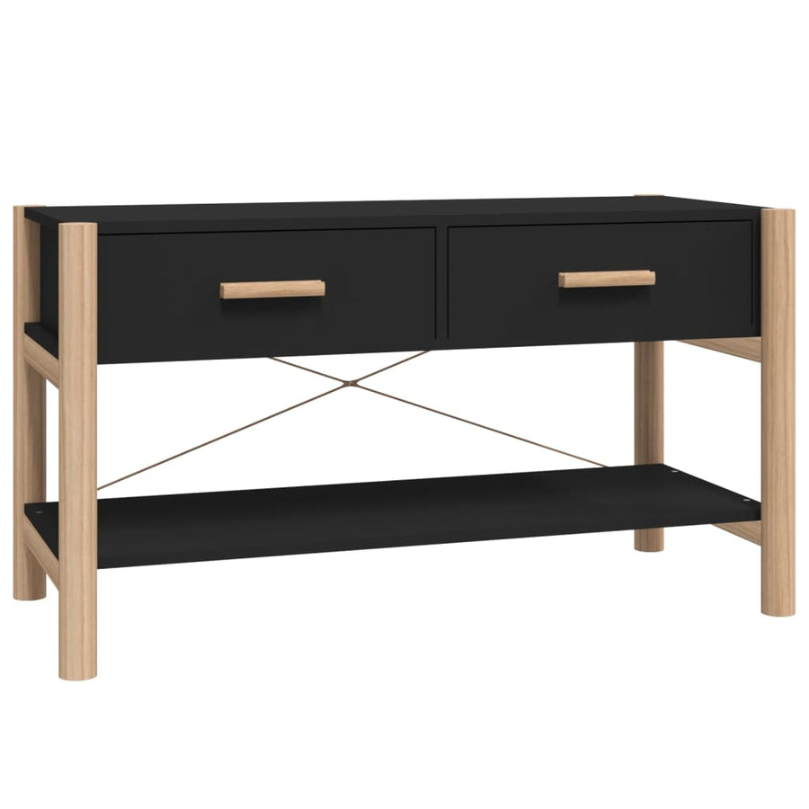 Tv-Meubel 82X38X45 Cm Bewerkt Hout Zwart