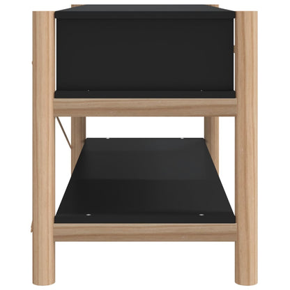 Tv-Meubel 82X38X45 Cm Bewerkt Hout Zwart