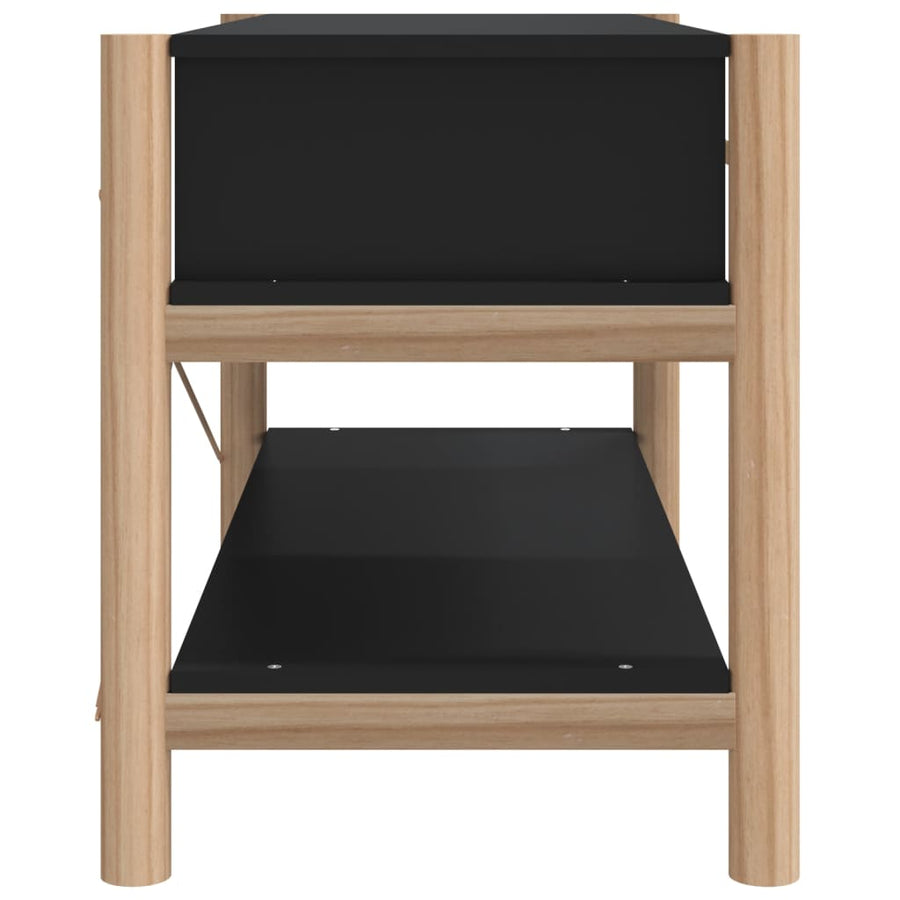 Tv-Meubel 82X38X45 Cm Bewerkt Hout Zwart