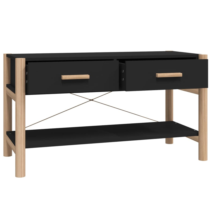 Tv-Meubel 82X38X45 Cm Bewerkt Hout Zwart