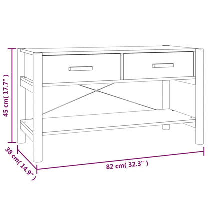 Tv-Meubel 82X38X45 Cm Bewerkt Hout Zwart
