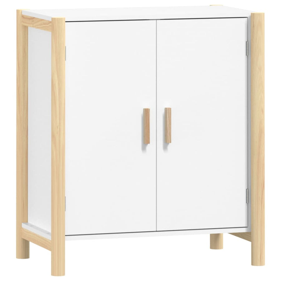 Dressoir 62X38X70 Cm Bewerkt Hout Wit