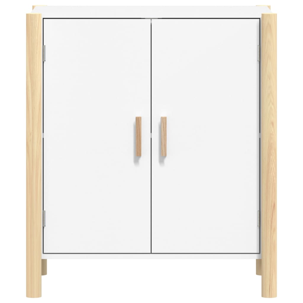 Dressoir 62X38X70 Cm Bewerkt Hout Wit