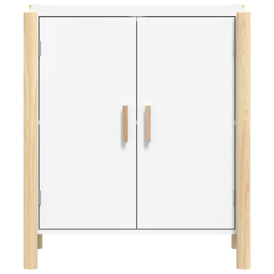 Dressoir 62X38X70 Cm Bewerkt Hout Wit