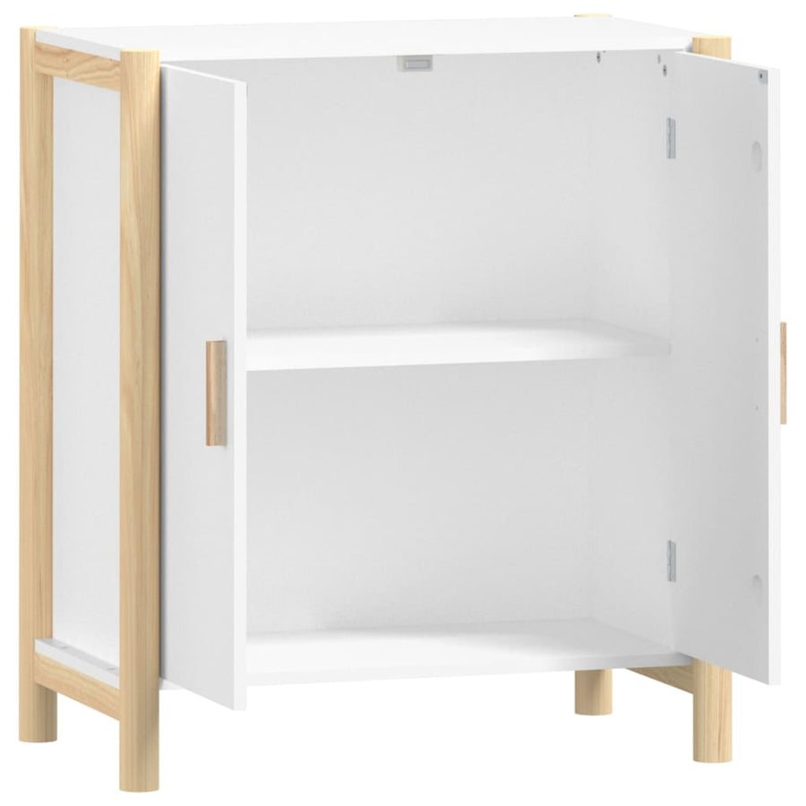 Dressoir 62X38X70 Cm Bewerkt Hout Wit
