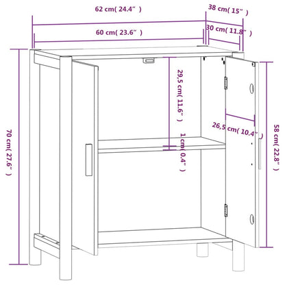 Dressoir 62X38X70 Cm Bewerkt Hout Wit