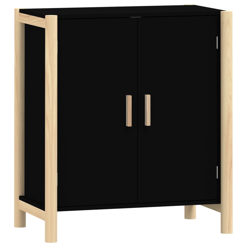 Dressoir 62X38X70 Cm Bewerkt Hout Zwart