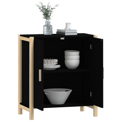 Dressoir 62X38X70 Cm Bewerkt Hout Zwart