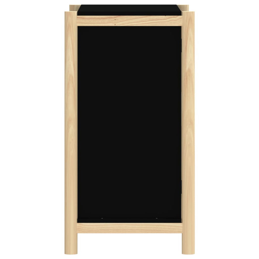 Dressoir 62X38X70 Cm Bewerkt Hout Zwart