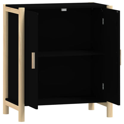 Dressoir 62X38X70 Cm Bewerkt Hout Zwart