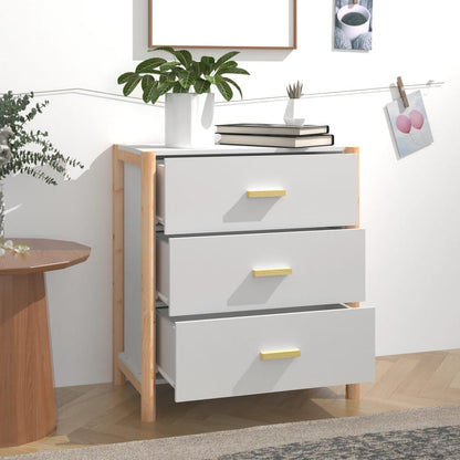 Dressoir 62X38X70 Cm Bewerkt Hout Wit
