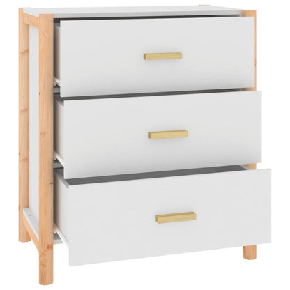 Dressoir 62X38X70 Cm Bewerkt Hout Wit