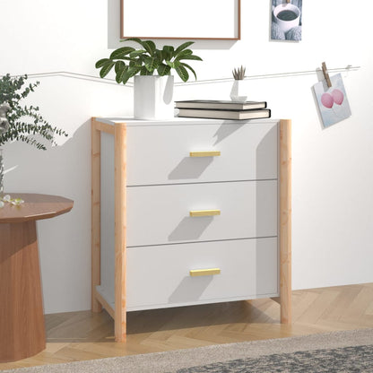Dressoir 62X38X70 Cm Bewerkt Hout Wit