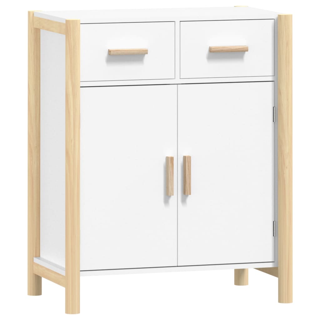 Dressoir 62X38X75 Cm Bewerkt Hout Wit