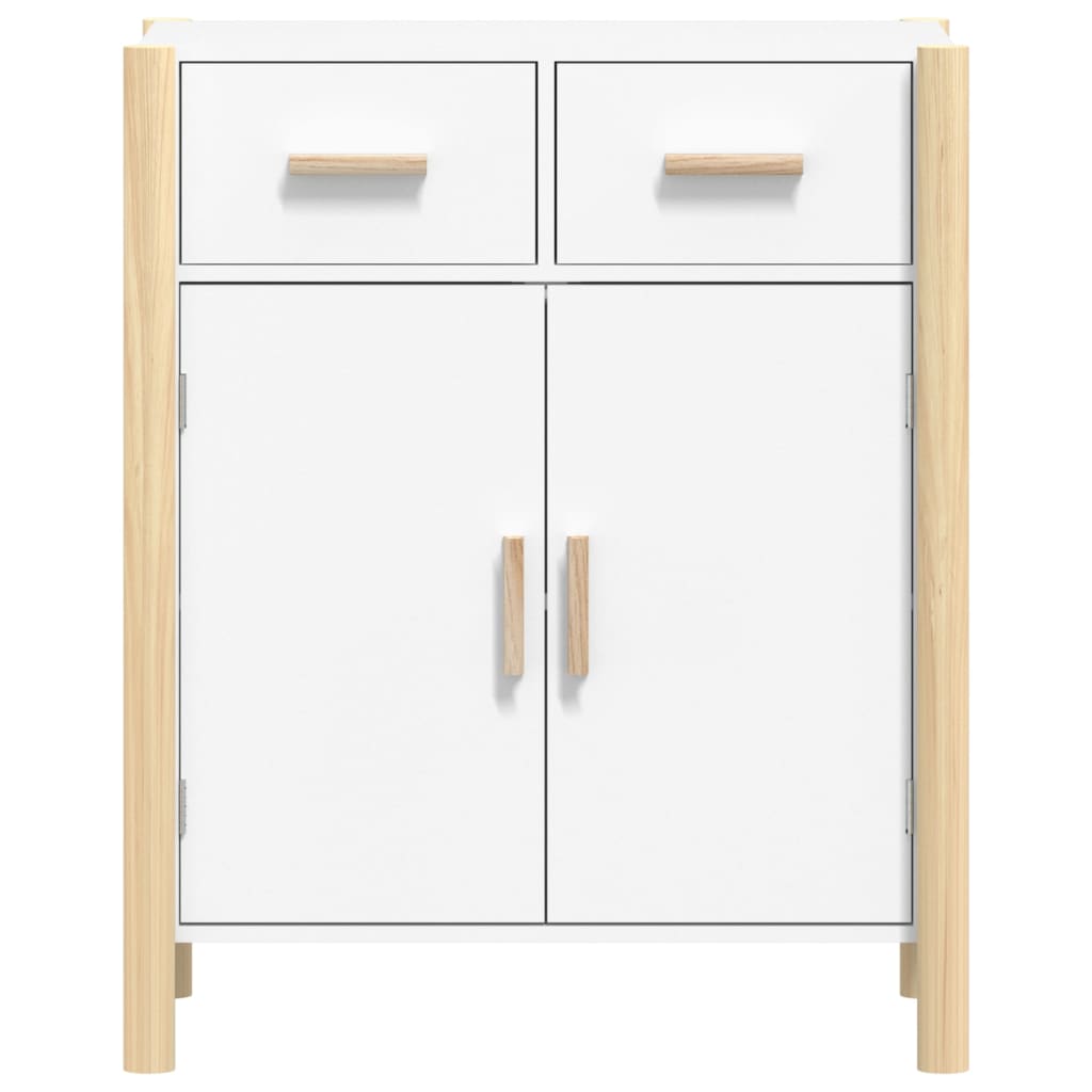 Dressoir 62X38X75 Cm Bewerkt Hout Wit