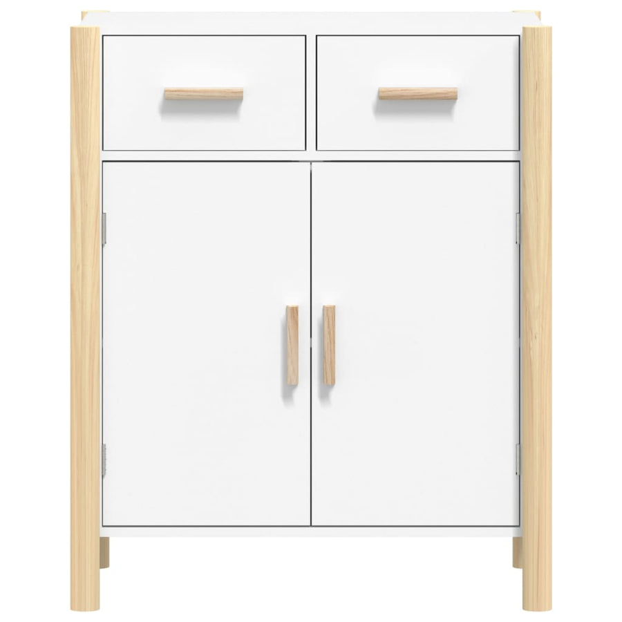 Dressoir 62X38X75 Cm Bewerkt Hout Wit