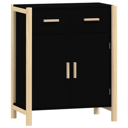 Dressoir 62X38X75 Cm Bewerkt Hout Zwart