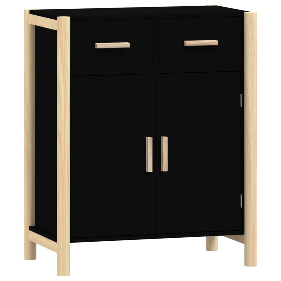Dressoir 62X38X75 Cm Bewerkt Hout Zwart