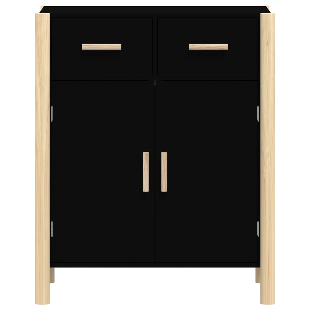 Dressoir 62X38X75 Cm Bewerkt Hout Zwart