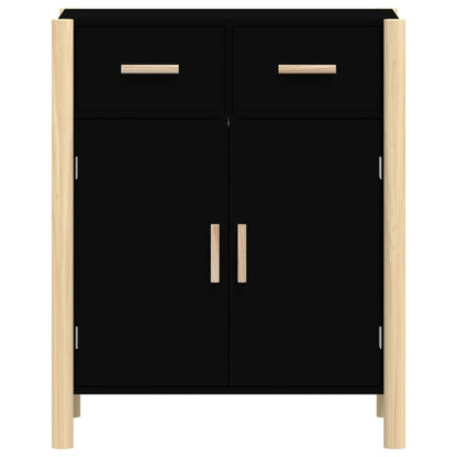 Dressoir 62X38X75 Cm Bewerkt Hout Zwart