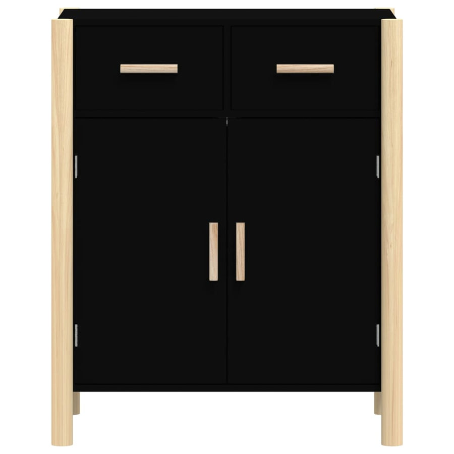 Dressoir 62X38X75 Cm Bewerkt Hout Zwart