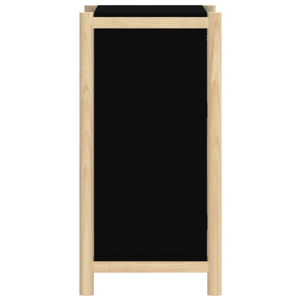 Dressoir 62X38X75 Cm Bewerkt Hout Zwart
