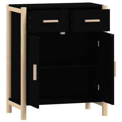Dressoir 62X38X75 Cm Bewerkt Hout Zwart