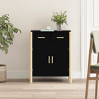 Sideboard 62x38x75 cm carved wood black