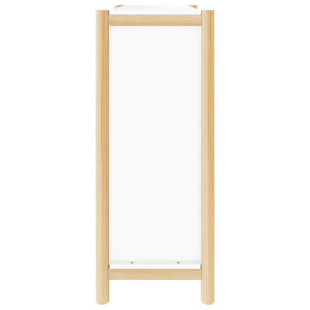 Schoenenkast 57,5X33X80 Cm Bewerkt Hout Wit