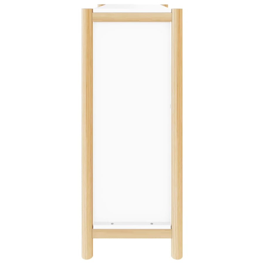 Schoenenkast 57,5X33X80 Cm Bewerkt Hout Wit