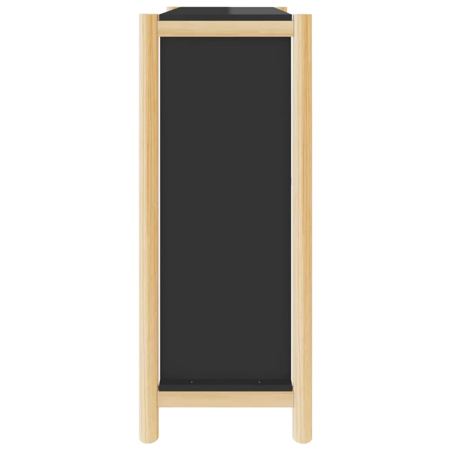 Schoenenkast 57,5X33X80 Cm Bewerkt Hout Zwart