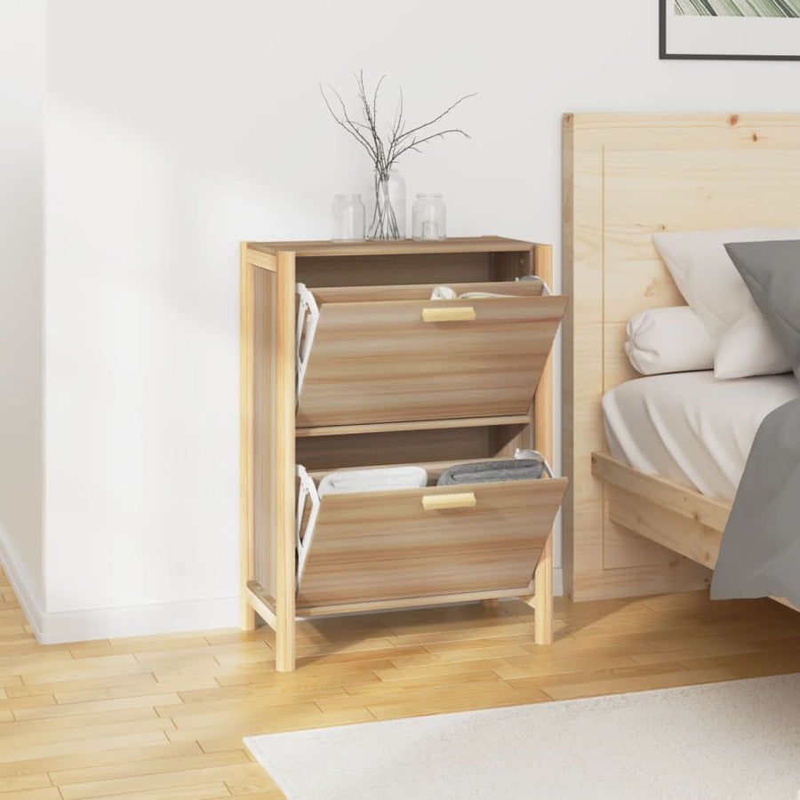 Schoenenkast 57,5X33X80 Cm Bewerkt Hout Bruin