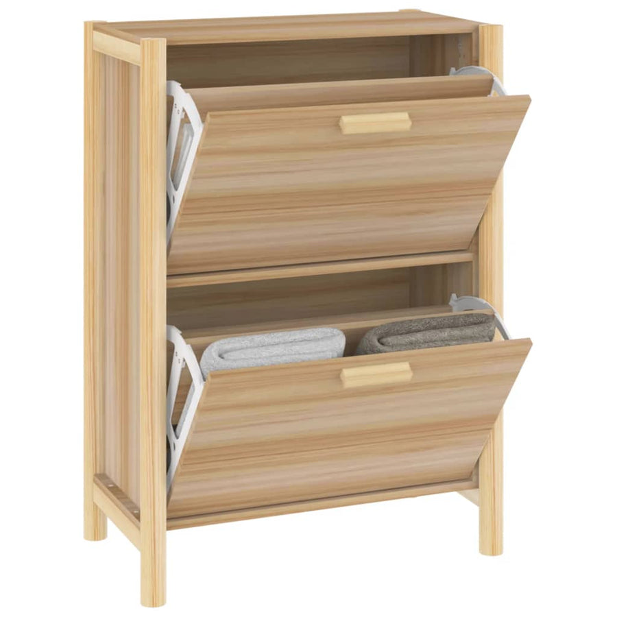 Schoenenkast 57,5X33X80 Cm Bewerkt Hout Bruin
