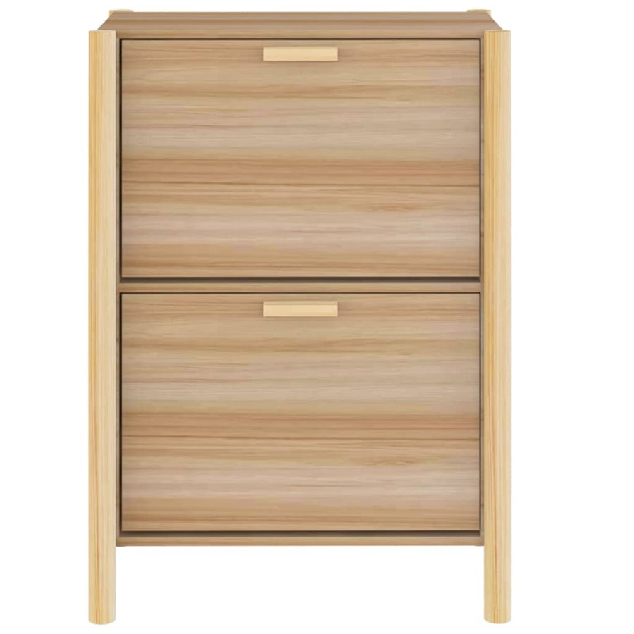 Schoenenkast 57,5X33X80 Cm Bewerkt Hout Bruin