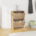 Schoenenkast 57,5x33x80 cm bewerkt hout bruin