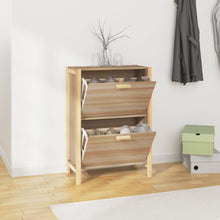 Schoenenkast 57,5X33X80 Cm Bewerkt Hout Bruin