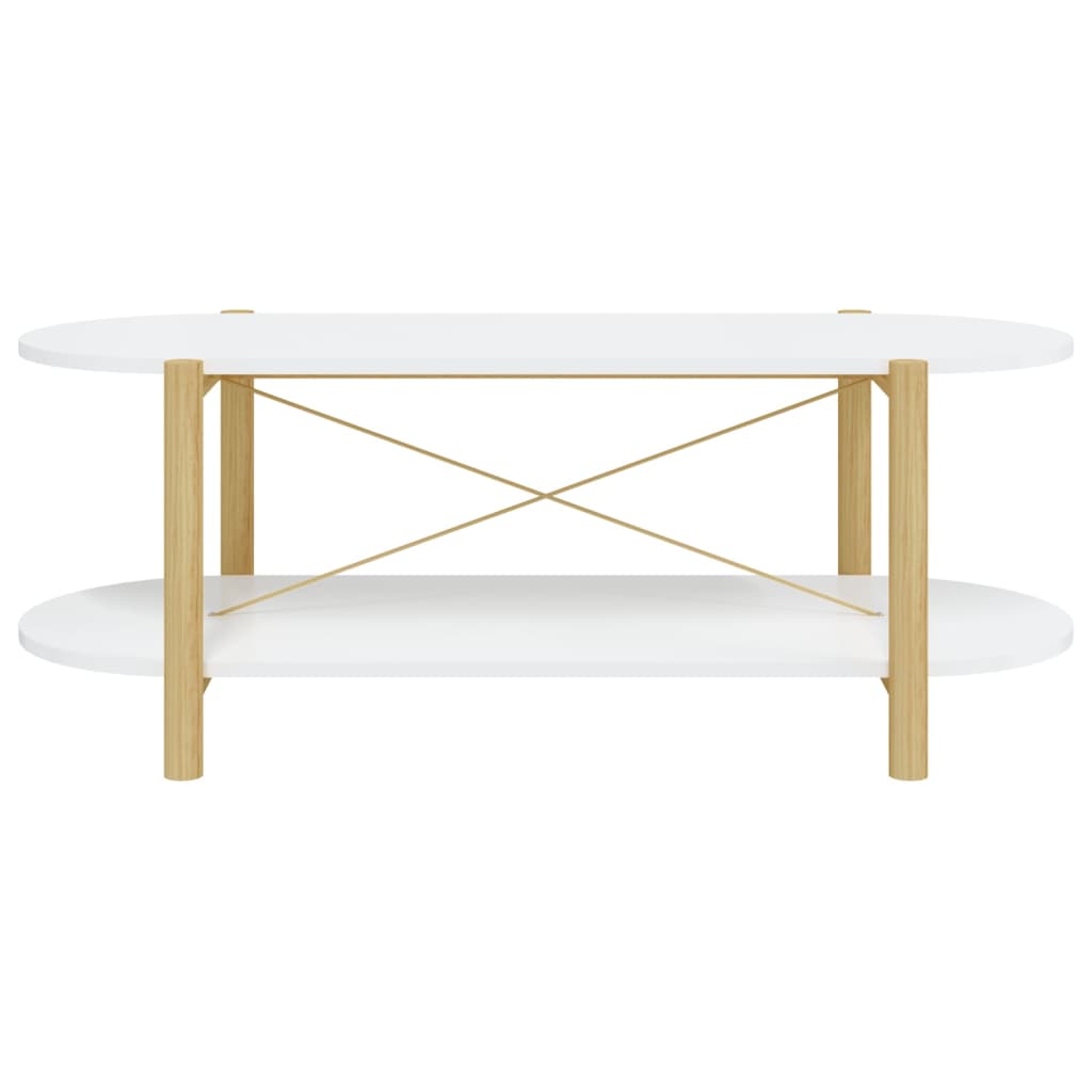 Salontafel 110X48X40 Cm Bewerkt Hout Wit