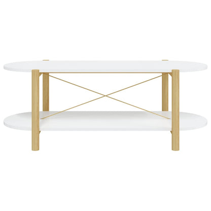 Salontafel 110X48X40 Cm Bewerkt Hout Wit