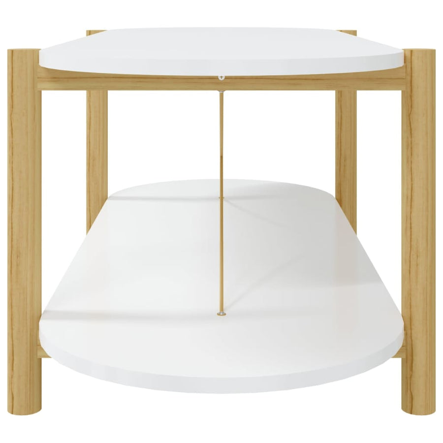 Salontafel 110X48X40 Cm Bewerkt Hout Wit