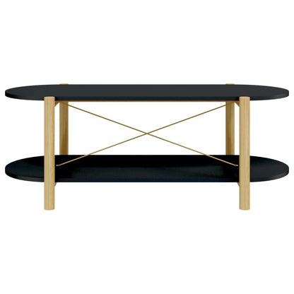 Salontafel 0X48X40 Cm Bewerkt Hout Zwart