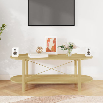 Salontafel 110X48X40 Cm Bewerkt Hout Bruin