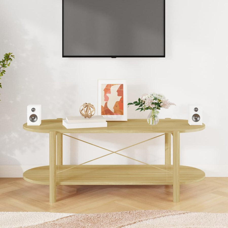 Salontafel 110X48X40 Cm Bewerkt Hout Bruin